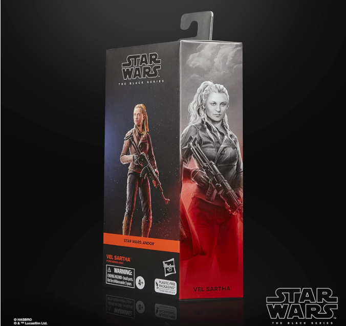 Hasbro Star Wars The Black Series Vel Sartha Action Figure, side angle