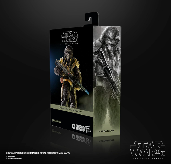 Star Wars The Black Series Deluxe Krrsantan Action Figure, close-up detail