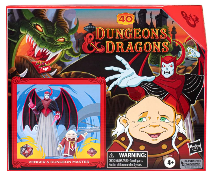 Dungeons and Dragons Cartoon Classics Dungeon Master & Venger 2 Pack, side angle