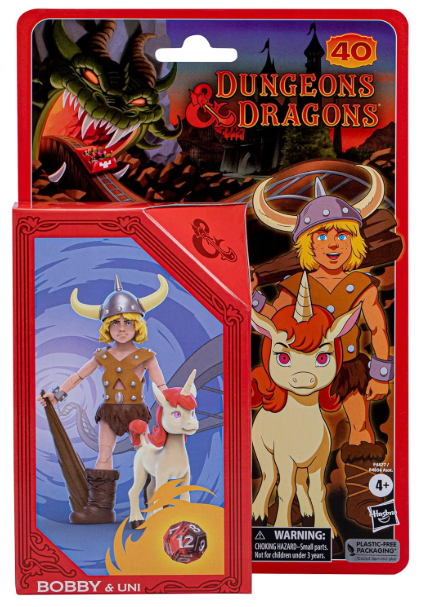 Bobby and Uni Dungeons & Dragons Cartoon Classics 6" Scale Action Figure