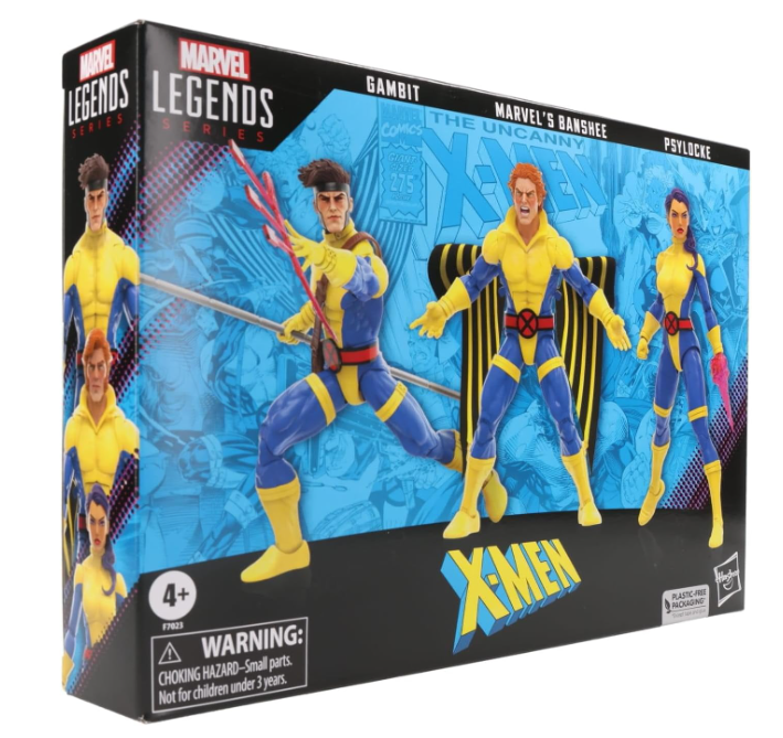 Marvel Legends Series Marvel's Banshee, Gambit, & Psylocke 6" Action Figures, side angle