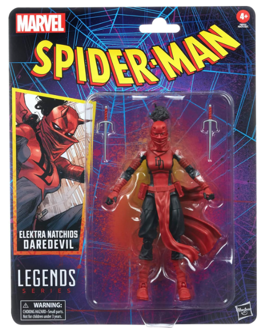 Marvel Legends Retro Spider-Man Elektra Natchios Daredevil, alternate view