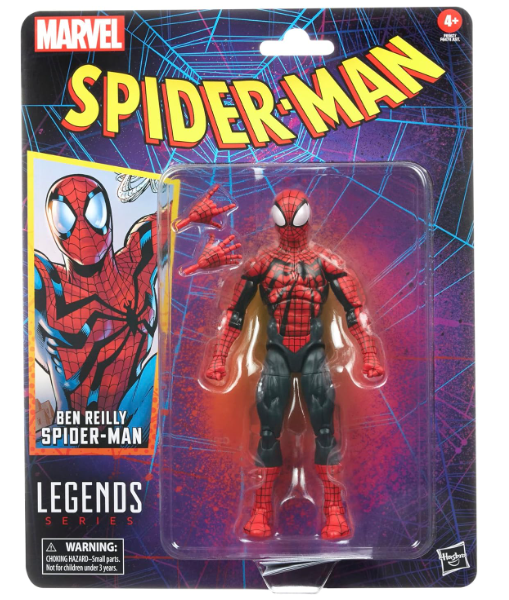 Marvel Legends Retro Spider-Man Ben Reilly Spider-Man, alternate view
