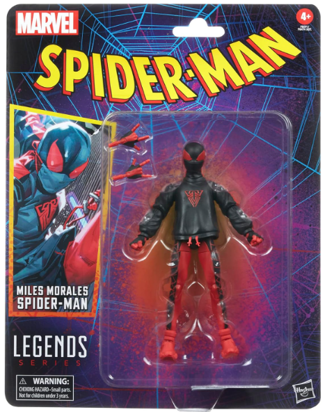 Marvel Legends Retro Spider-Man Miles Morales Spider-Man, alternate view