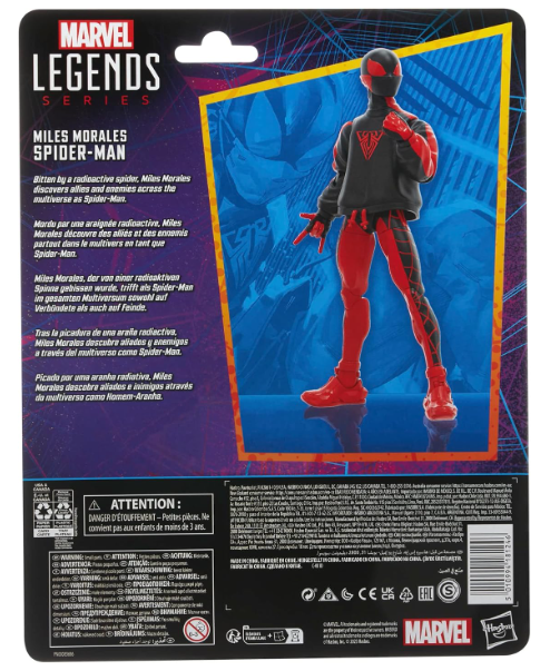 Marvel Legends Retro Spider-Man Miles Morales Spider-Man, side angle