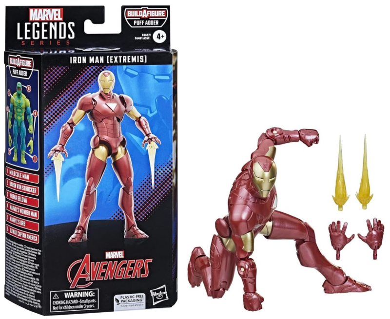 Marvel Legends Series Iron Man (Extremis) 6" Action Figure, side angle