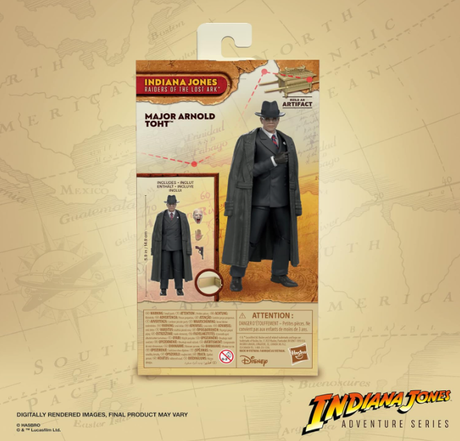 Indiana Jones Adventure Series Major Arnold Toht Action Figure, side angle