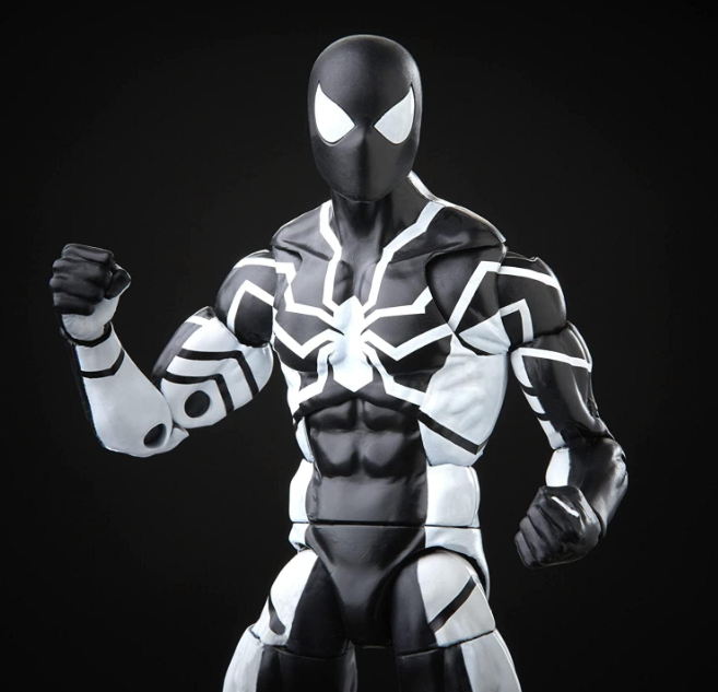 Hasbro Marvel Legends Series Future Foundation Spider-Man (Stealth Suit) 6 Inch Action Figure, close-up detail