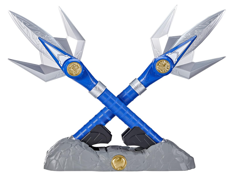 Power Rangers Lightning Collection Mighty Morphin Blue Ranger Power Lance, close-up detail