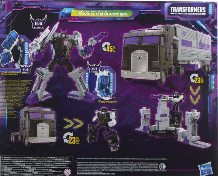 Transformers Generations Legacy Series Commander Decepticon Motormaster, rear view