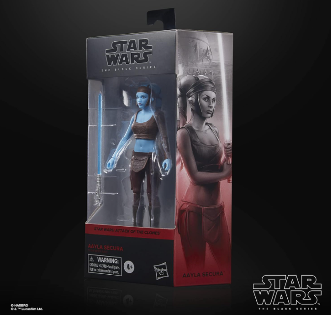 Star Wars The Black Series Aayla Secura 6" Action Figure, side angle