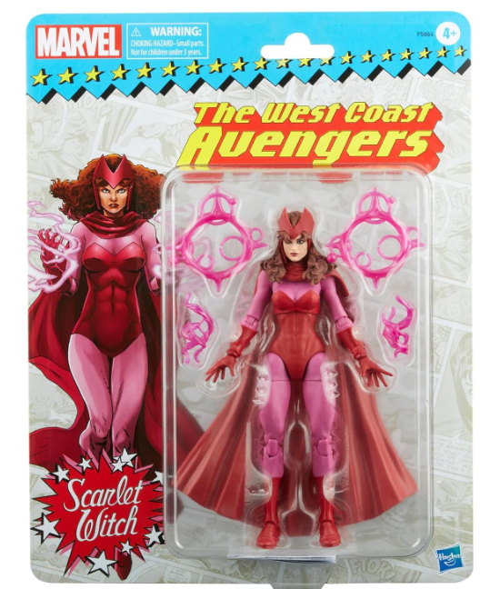 Hasbro Marvel Legends Series Scarlet Witch Retro Action Figure, side angle