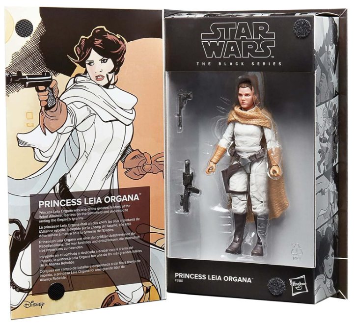 Hasbro Star Wars The Black Series Princess Leia Organa Action Figure, rear view