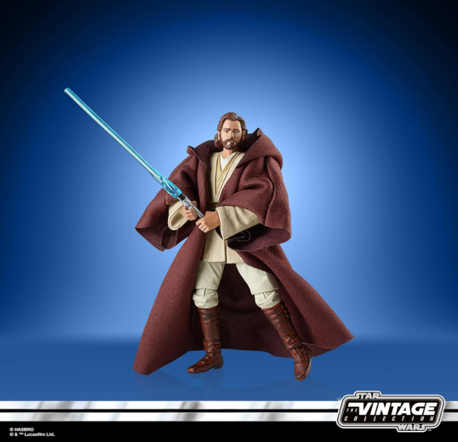 Hasbro Star Wars The Vintage Collection Obi-Wan Kenobi Action Figure, side angle