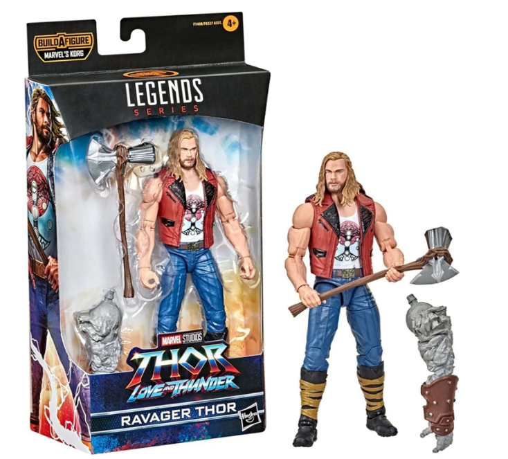 Marvel Legends Thor Love and Thunder Ravager Thor 6" Action Figure, rear view
