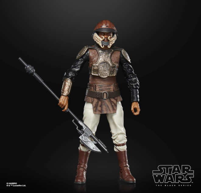 Star Wars The Black Series Archive Lando Calrissian (Skiff Guard), close-up detail