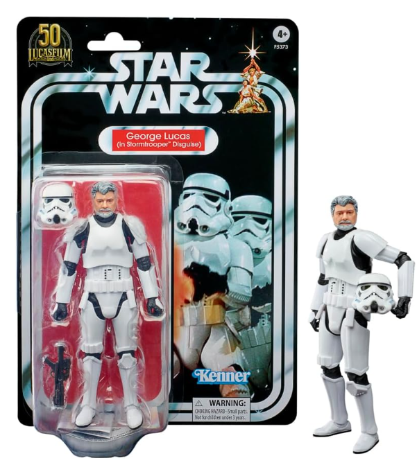 Hasbro Star Wars The Black Series George Lucas (In Stormtrooper Disguise) 6" Action Figure, close-up detail