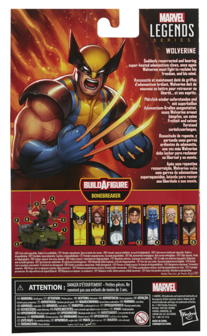 Hasbro Marvel Legends Series X-Men Wolverine Return of Wolverine 6" Action Figure, close-up detail