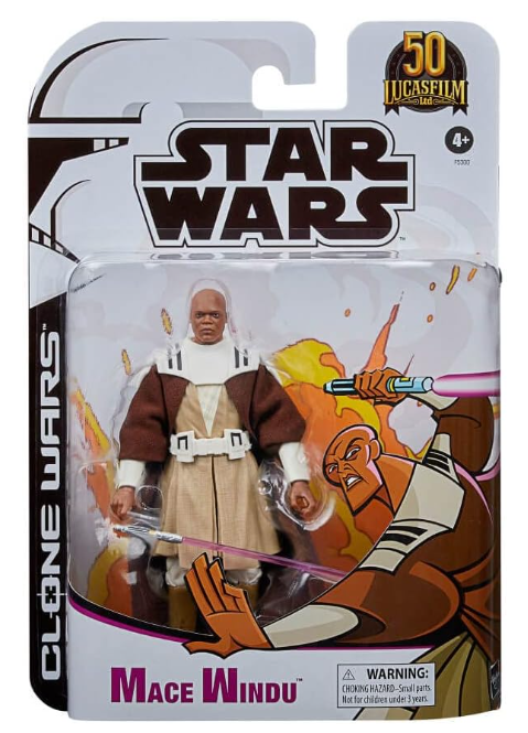 Star Wars The Black Series Clone Wars Mace Windu Action Figure, close-up detail