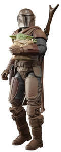 Hasbro Star Wars The Black Series The Mandalorian and Grogu (Arvala-7) Action Figures, side angle