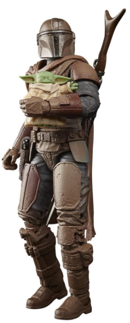 Hasbro Star Wars The Black Series The Mandalorian and Grogu (Arvala-7) Action Figures, side angle