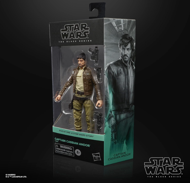 Hasbro Star Wars The Black Series Captain Cassian Andor 6" Action Figure, side angle
