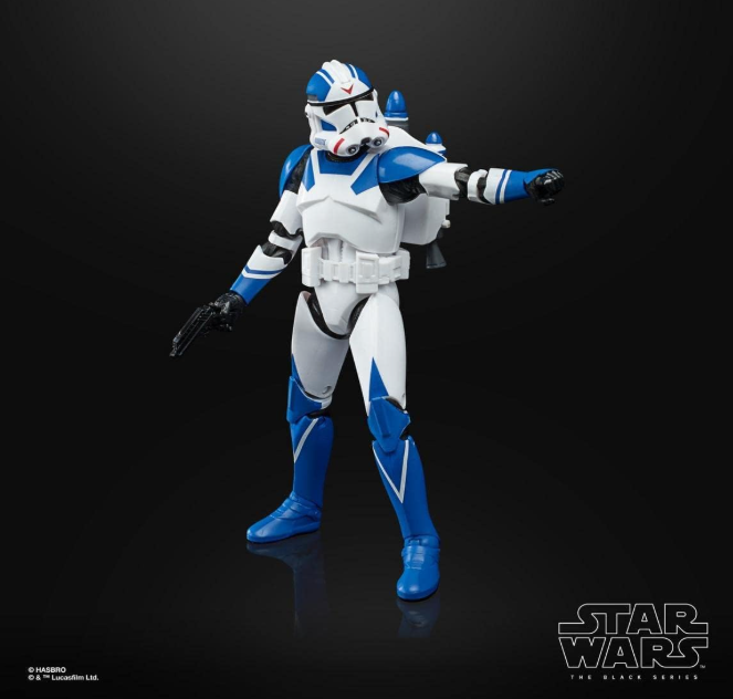 Hasbro Star Wars The Black Series Gaming Greats Jet Trooper 6 Inch Action Figure, side angle