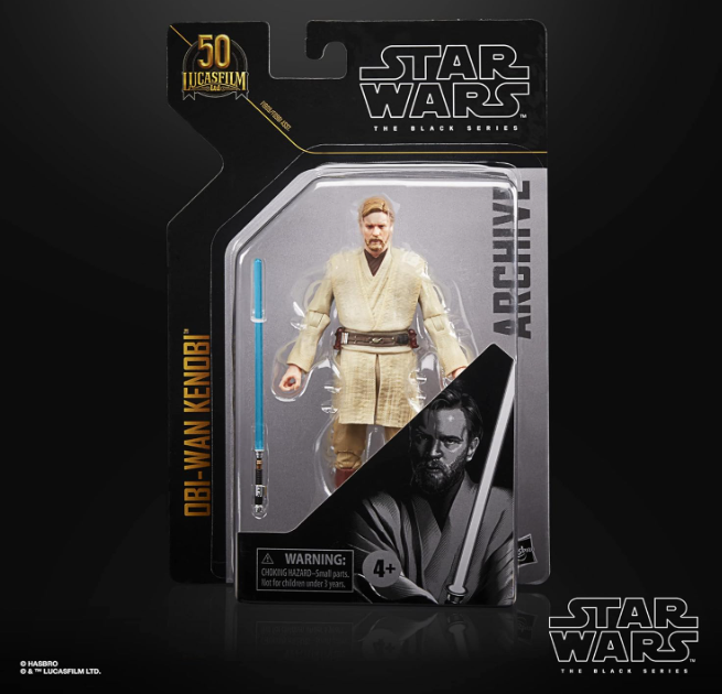 Hasbro Star Wars The Black Series Archive Obi-Wan Kenobi *Infinity Collectables Import Stock Exclusive, side angle