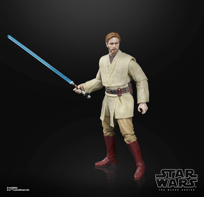 Hasbro Star Wars The Black Series Archive Obi-Wan Kenobi *Infinity Collectables Import Stock Exclusive, close-up detail