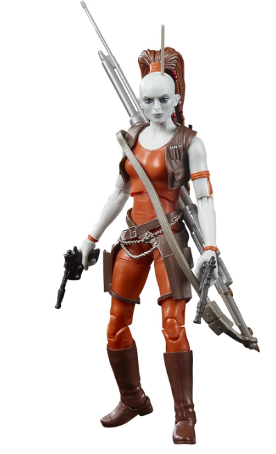 Star Wars The Black Series Aurra Sing, close-up detail