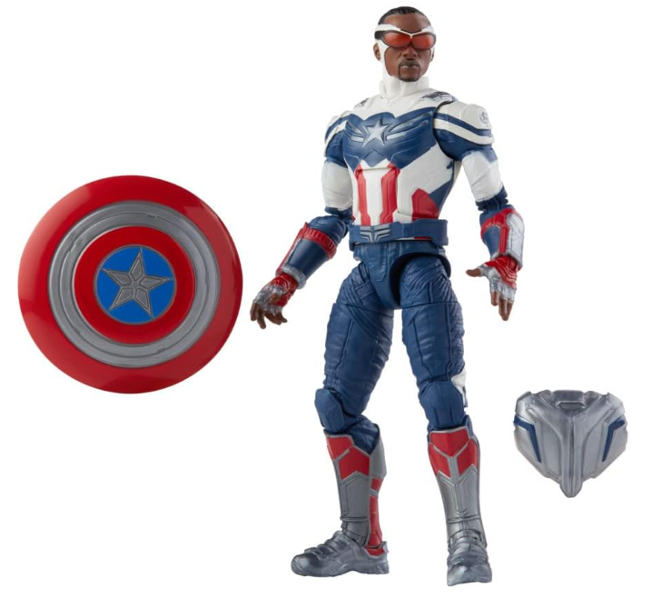 Hasbro Marvel Legends Series Avengers Captain America Sam Wilson 6" Action Figure, side angle