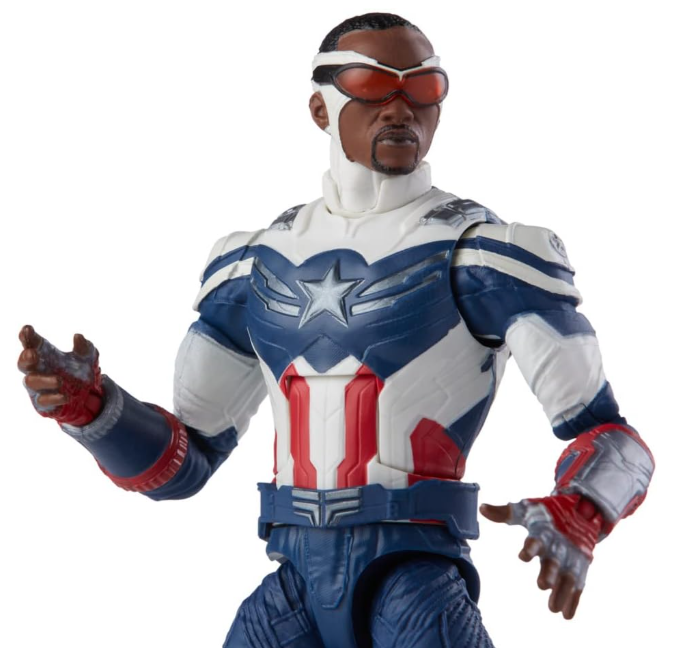 Hasbro Marvel Legends Series Avengers Captain America Sam Wilson 6" Action Figure, rear view