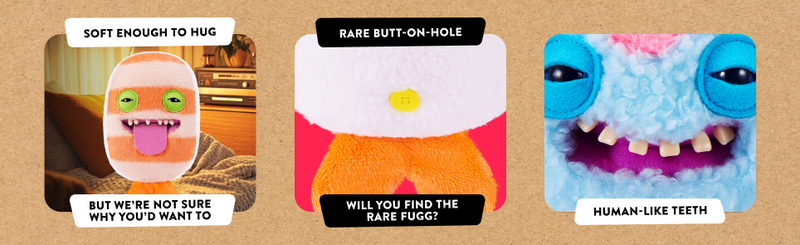 Fuggler Fuggalicious 9-Inch Plush, in display