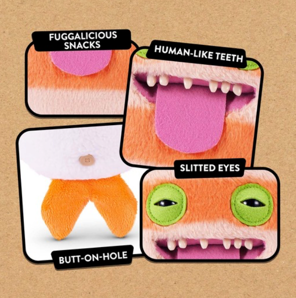 Fuggler Fuggalicious 9-Inch Plush, close-up detail