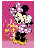 Disney Mickey Mouse "A Little Birthday Wish For You" Birthday Card
