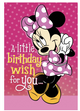 Disney Mickey Mouse "A Little Birthday Wish For You" Birthday Card