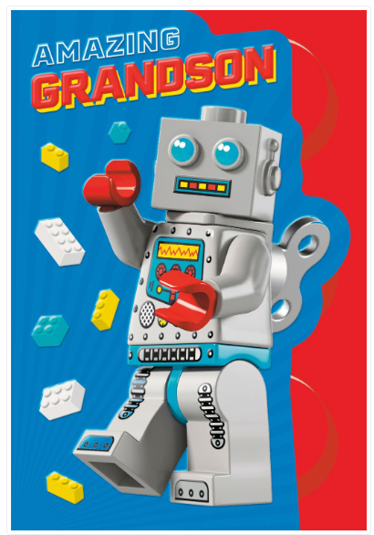LEGO "Amazing Grandson" Birthday Card