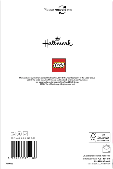 LEGO Daughter Birthday Card