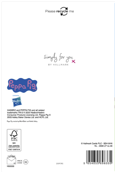 Peppa Pig "Jump For Joy On Your Birthday" Birthday Card