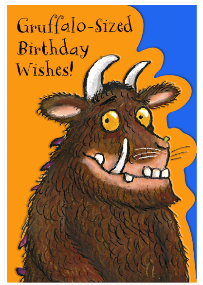 The Gruffalo "Gruffalo Sized Birthday Wishes" Birthday Card