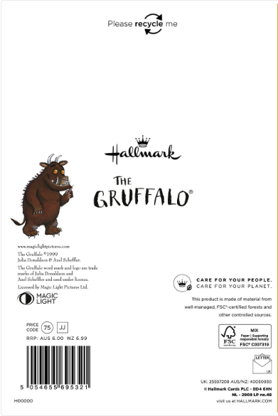 The Gruffalo "Gruffalo Sized Birthday Wishes" Birthday Card