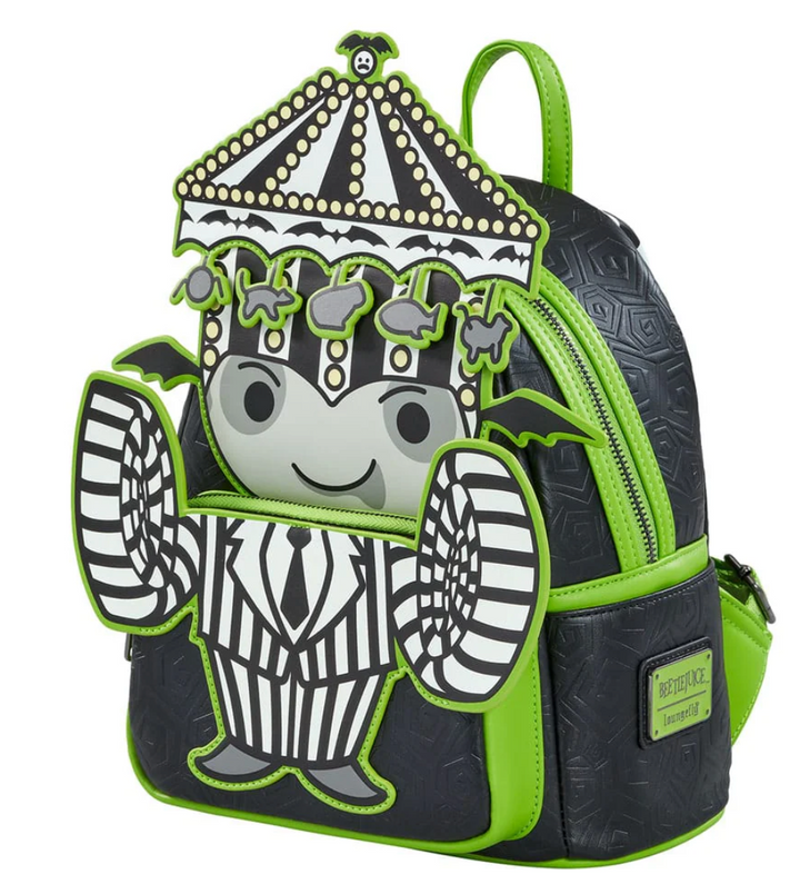 Beetlejuice Pinstripe Loungefly Mini Backpack Infinity Collectables Exclusive