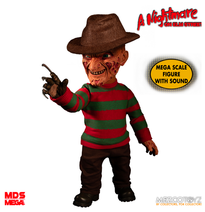 A Nightmare on Elm Street Mezco Designer Series Mega Scale Talking Freddy Krueger