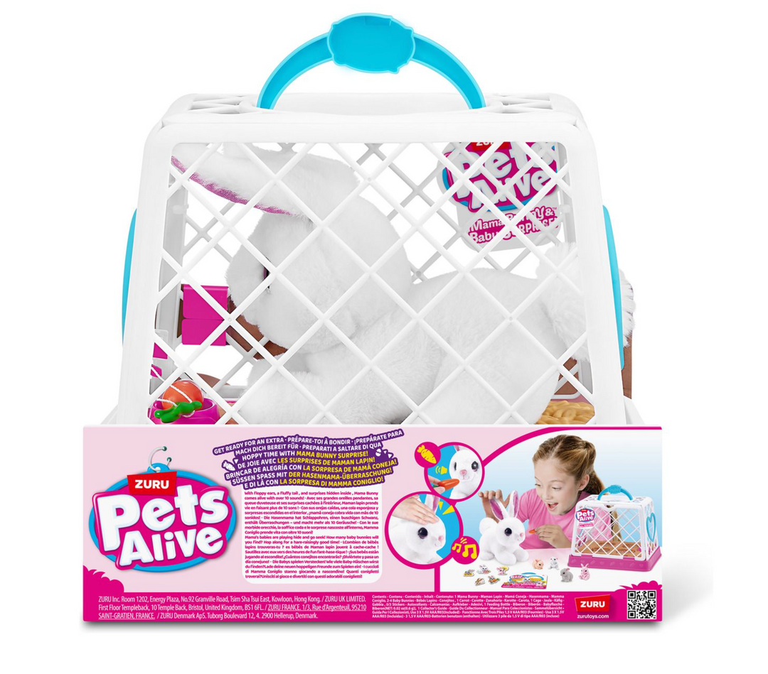 Pets Alive Mama Bunny & Baby Surprise Plush Set