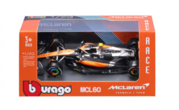 Formula 1 McLaren MCL60 Lando Norris Official Diecast 1:43 Scale Model Car Premium F1 Collectable