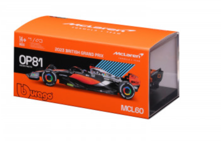 Formula 1 McLaren MCL60 Oscar Piastri Official Diecast 1:43 Scale Model with Helmet