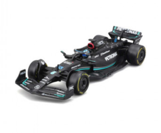 Formula 1 Mercedes-AMG Petronas W14 George Russell Official Diecast 1:43 Scale Model with Helmet