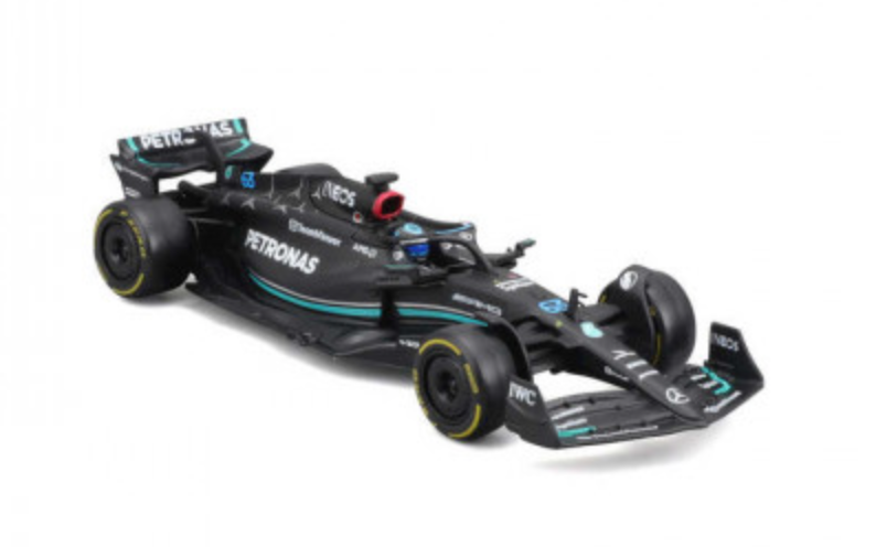 Formula 1 Mercedes-AMG Petronas W14 George Russell Official Diecast 1:43 Scale Model with Helmet