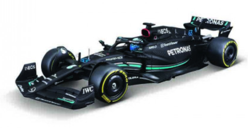 Formula 1 Mercedes-AMG Petronas W14 George Russell Official Diecast Model with Driver Figure