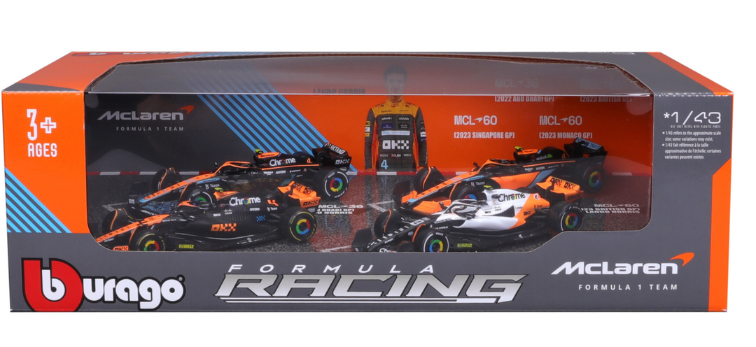 Formula 1 McLaren F1 Lando Norris Official Highlights 4-Pack Collector’s Edition Set